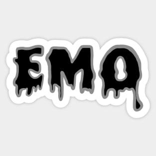 Light grey outline EMO Sticker